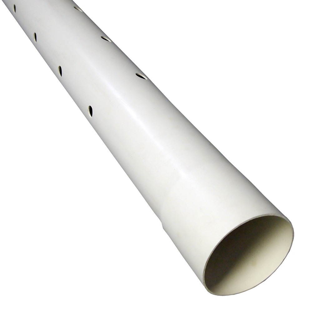 PVC Pipe 6"X10' SCH40 BE Perforated